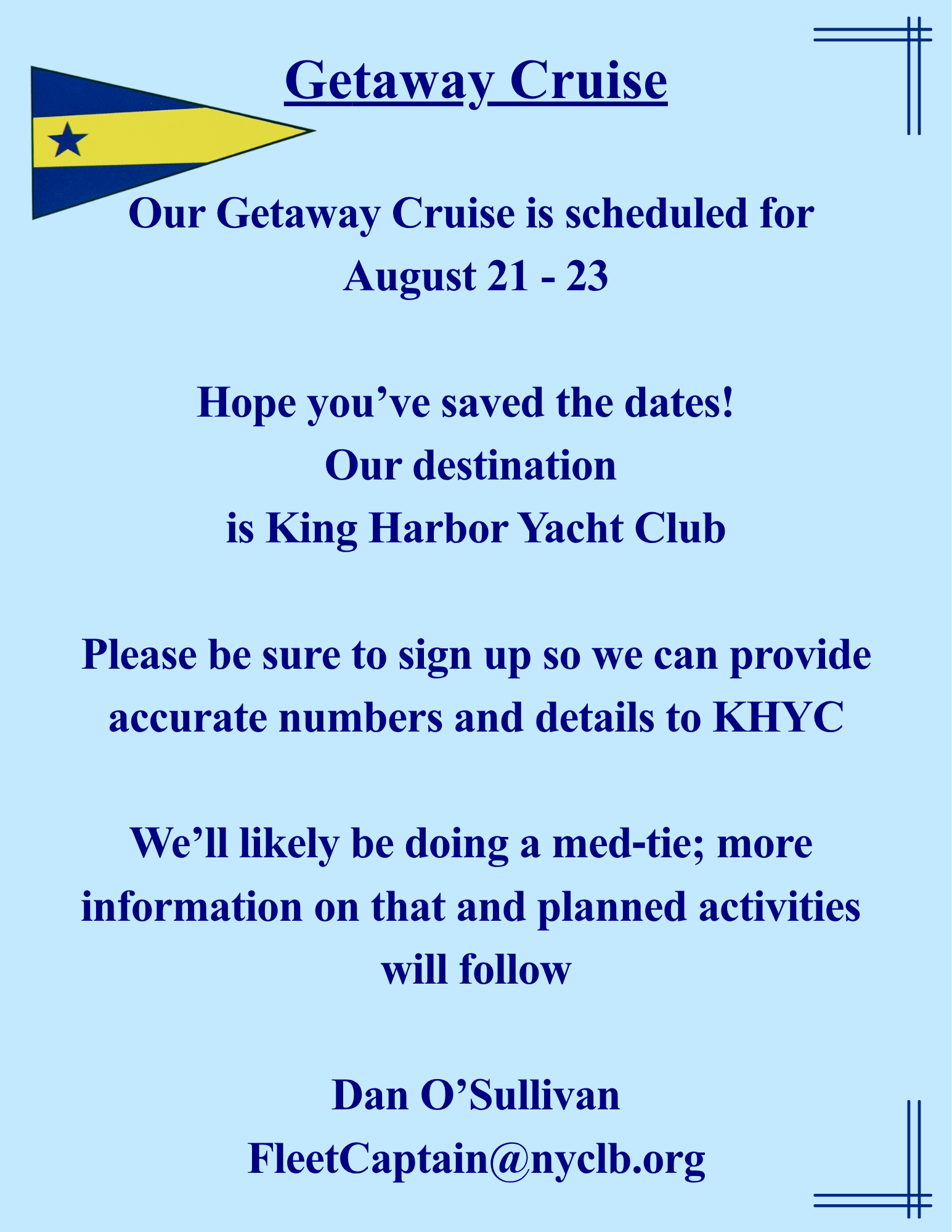 08/2026 Summer Cruising: King Harbor YC