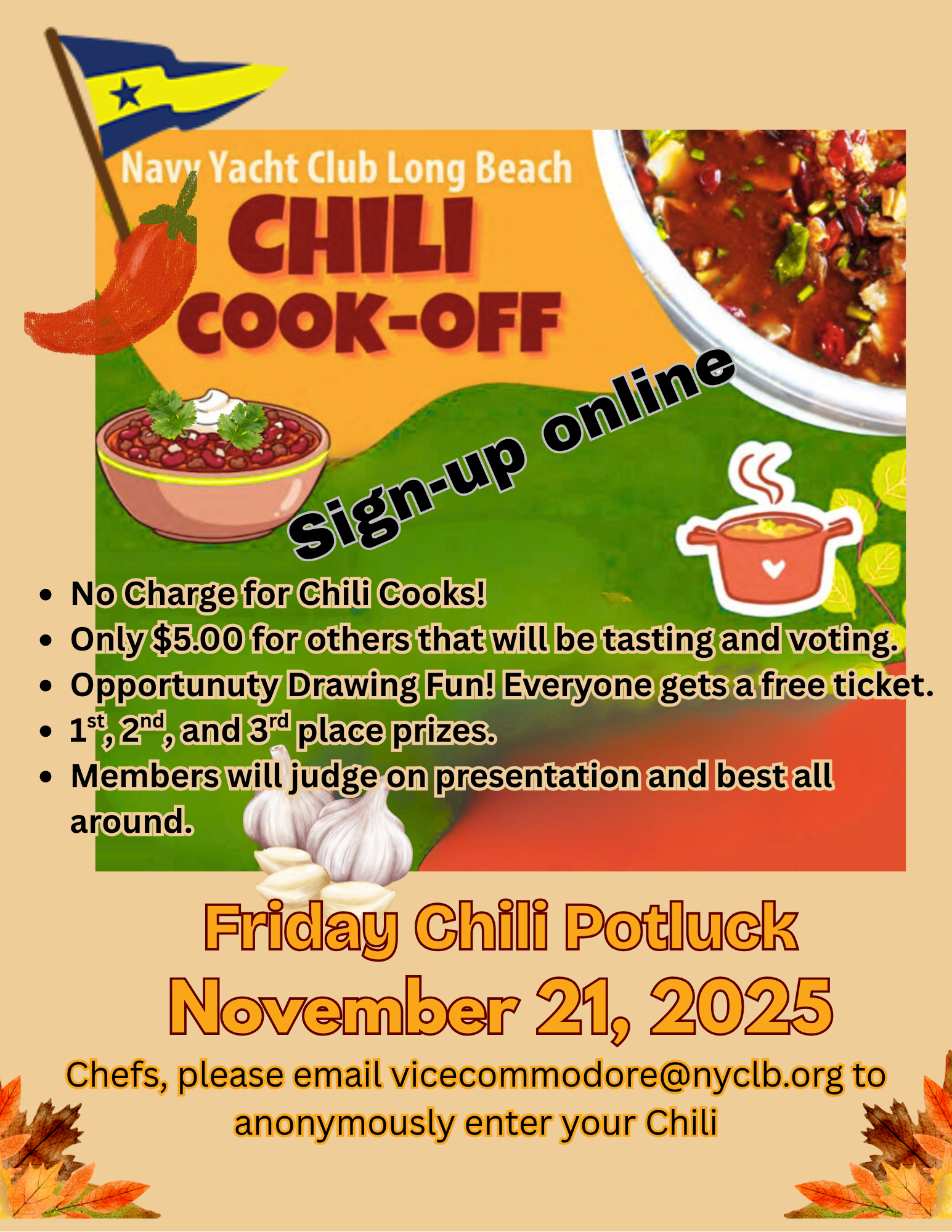 11/21/2025 Chili Cook-Off Potluck Contest