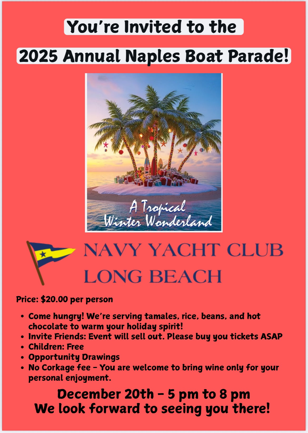 12/20/2025 Naples Boat Parade - A Tropical Winter Wonderland Theme