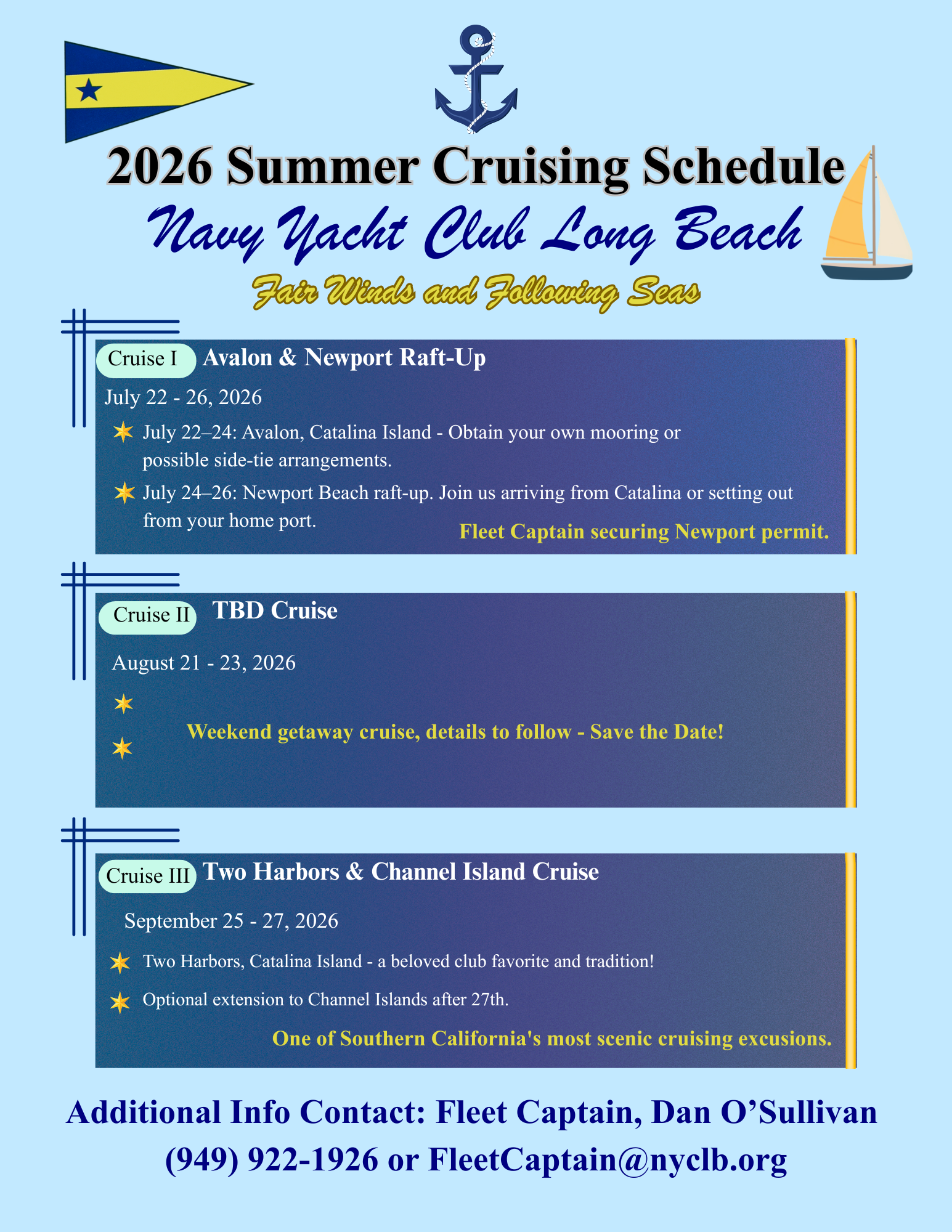 2026 Summer Cruising