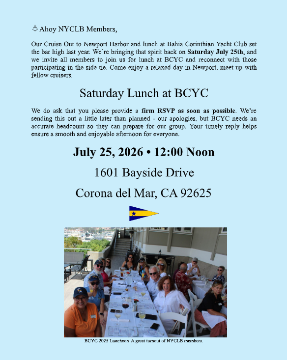 7/25/26 Lunch at Bahia Corinthian Yacht Club