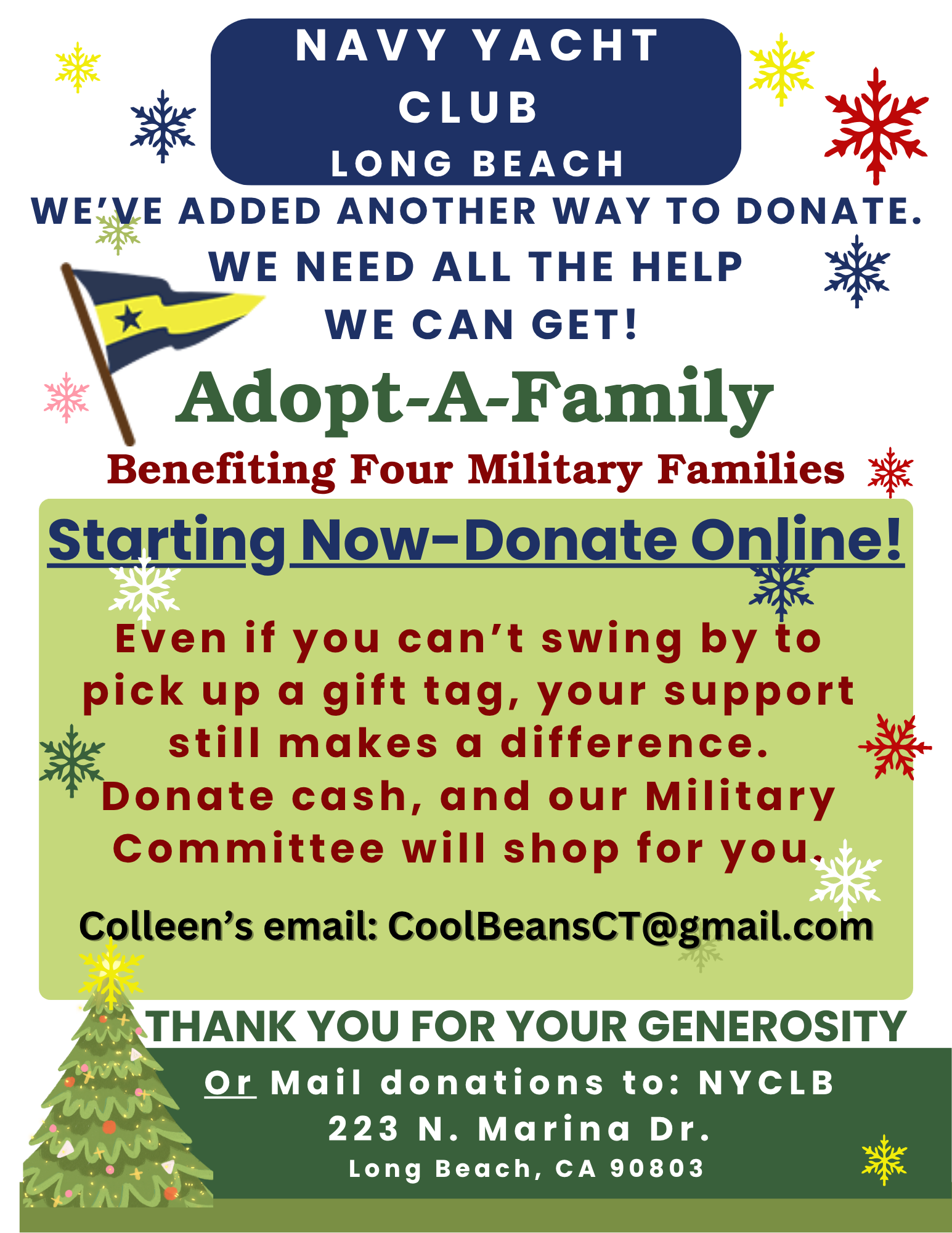 Donate to our 2025 Adopted-A-Military Family Holiday Campaign