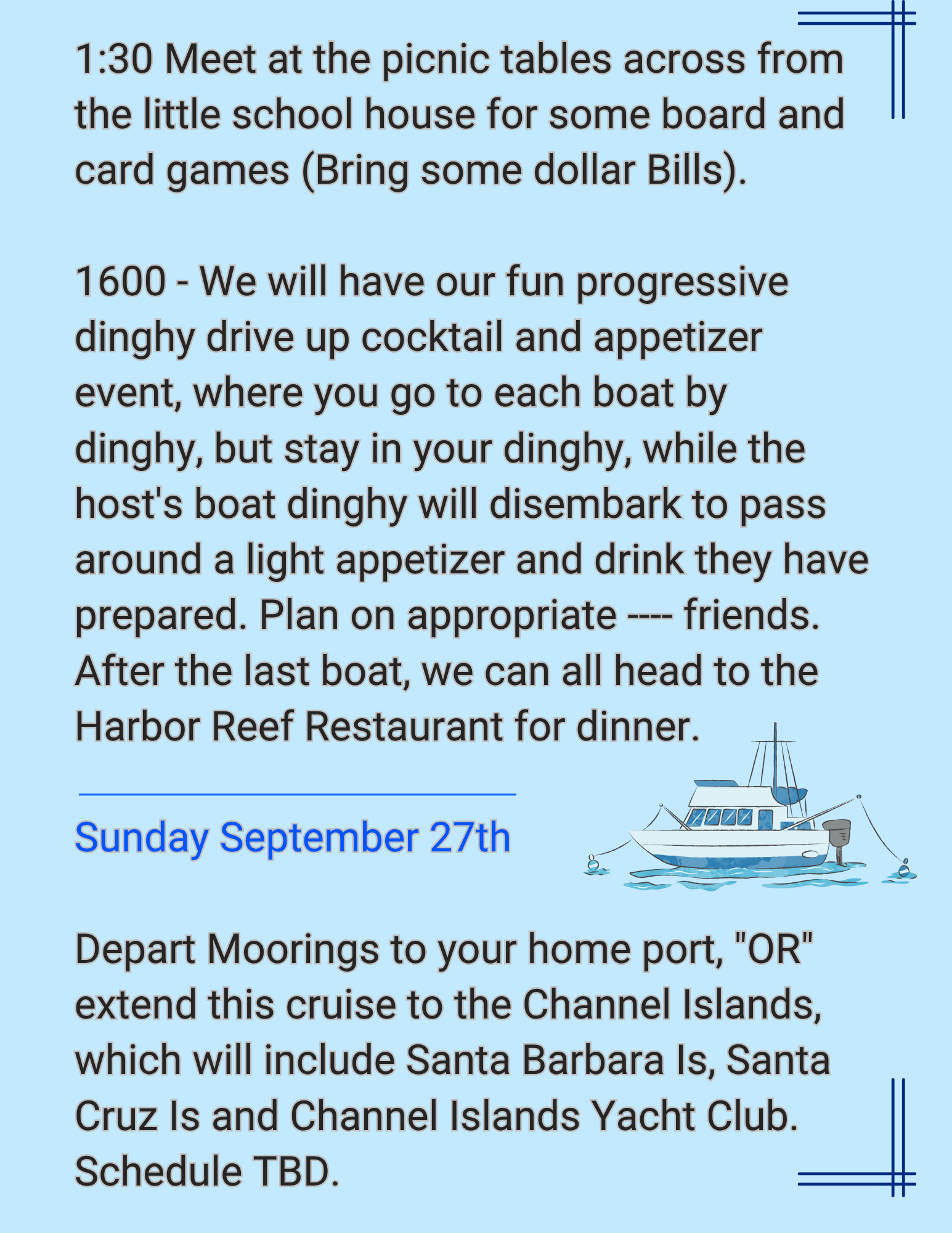 9/25/26 - 9/27/26 Two Harbors for NYCLB