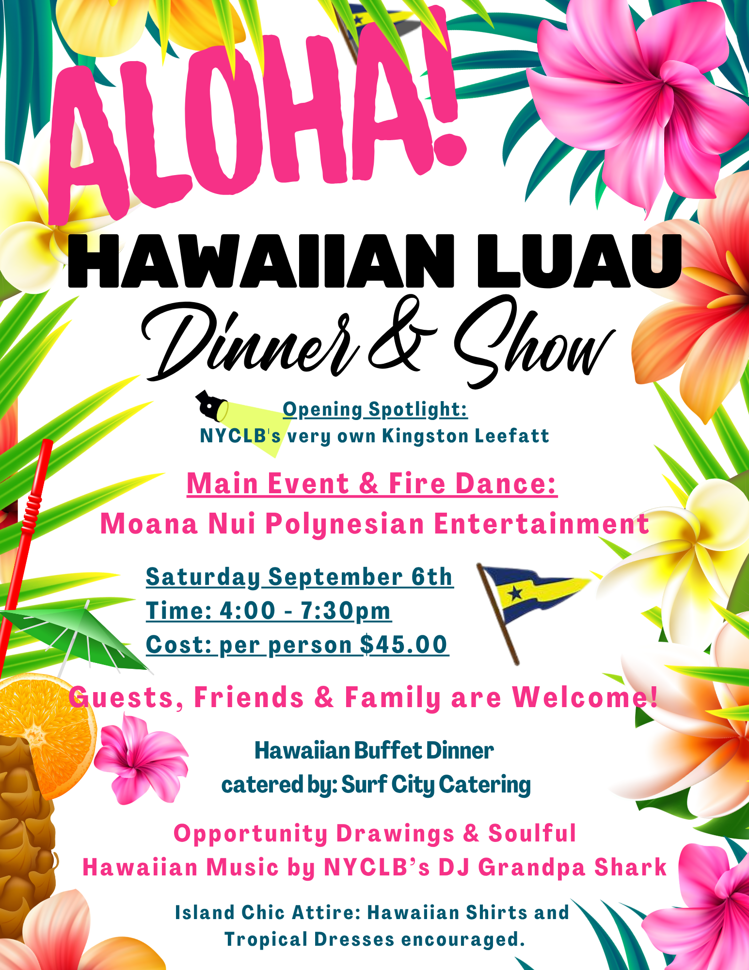 9/06/2025 Hawaiian Luau - Dinner & Show