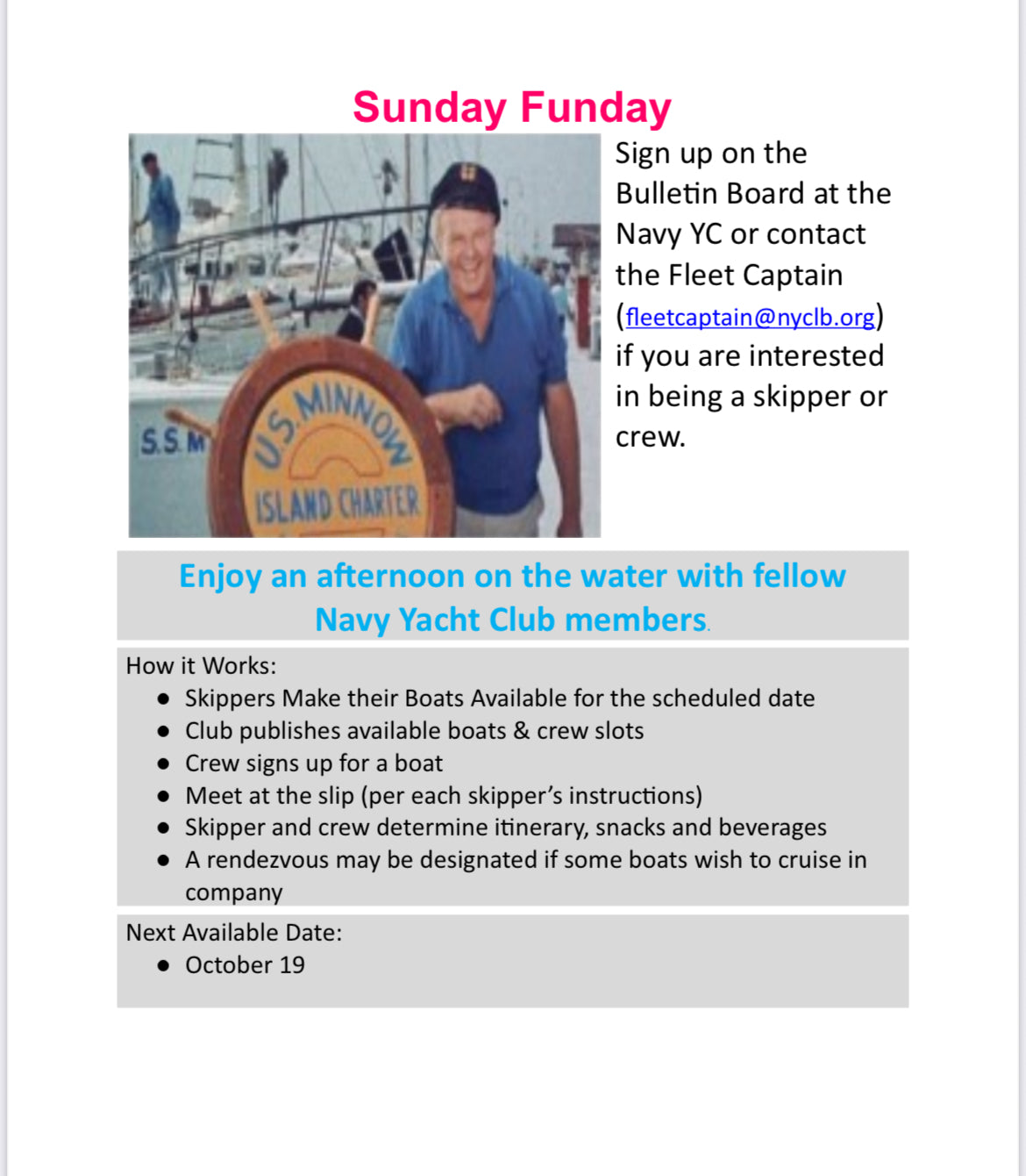 10/19/2025 Sunday Funday